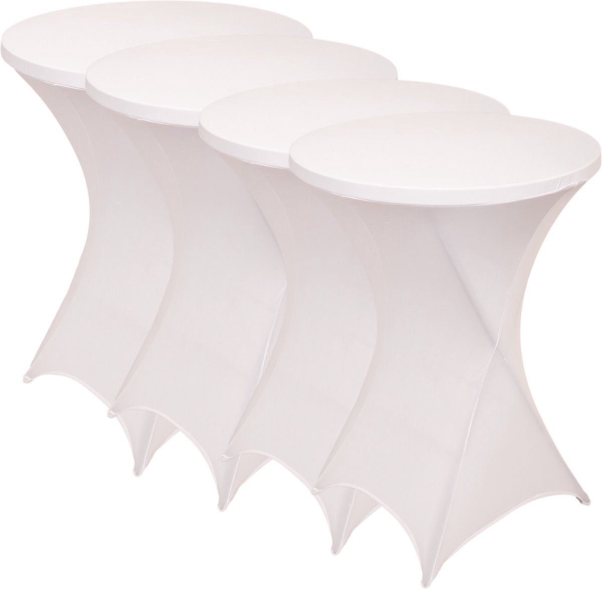 Statafelrok Wit 80cm - Statafelhoes -   - Set van 4 - Bezza Media