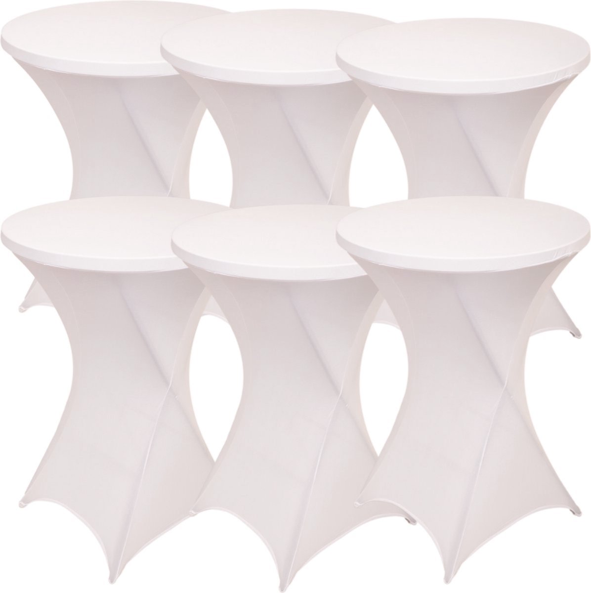 Statafelrok Wit 80cm - Statafelhoes -   - Set van 6 - Bezza Media