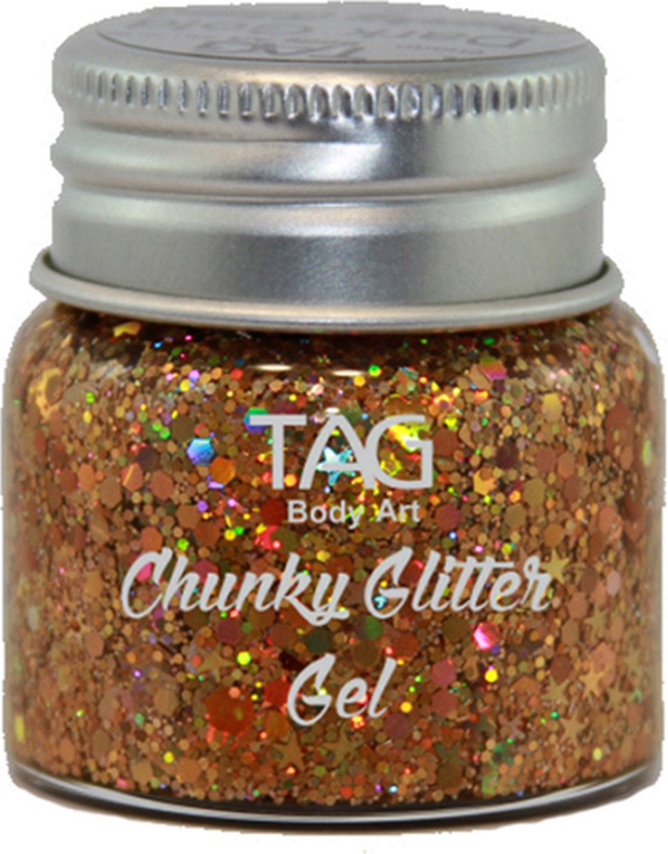 Tag Chunky Glitter Gel Donker Goud