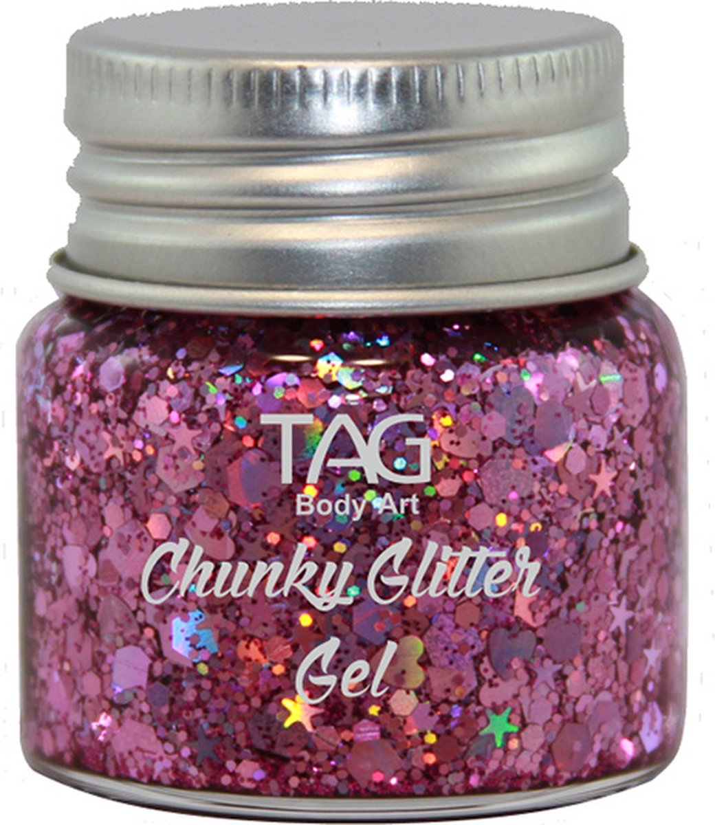 Tag Chunky Glitter Gel Roze