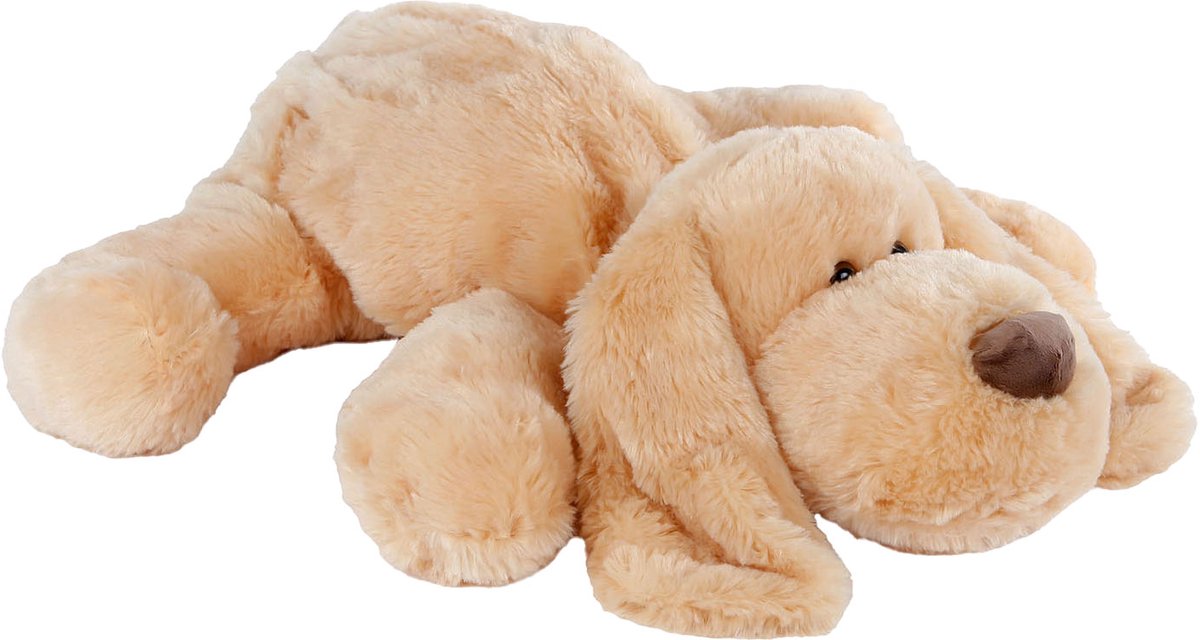 Take me Home XXL Knuffelhond - Zachte pluche knuffel van 70 cm - Beige