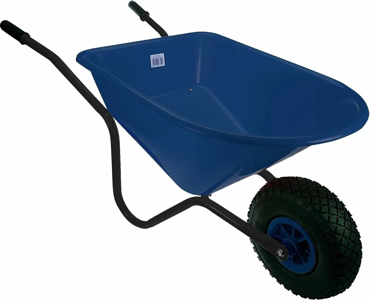 Talen Tools - Kinderkruiwagen met antilekband – Hoogwaardige kwaliteit -Kinderspeelgoed - Metaal/Kunststof - Blauw/Zwart