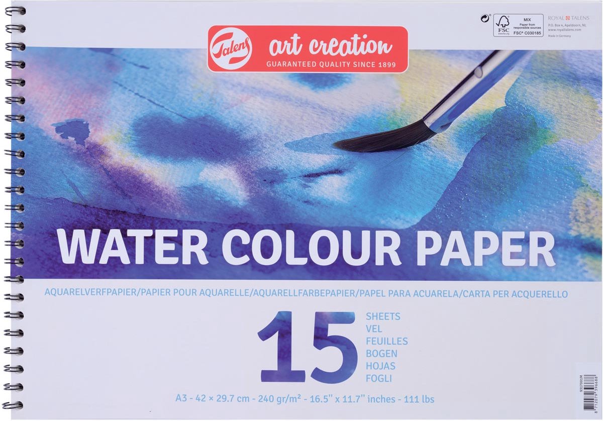 Talens Art Creation Aquarelverfpapier A3 250 g 15 Vellen