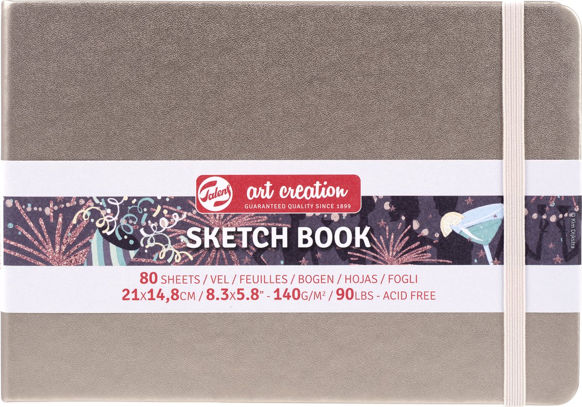 Talens Art Creation Schetsboek Roze Champagne 21 x 14.8 cm 140 g 80 Vellen