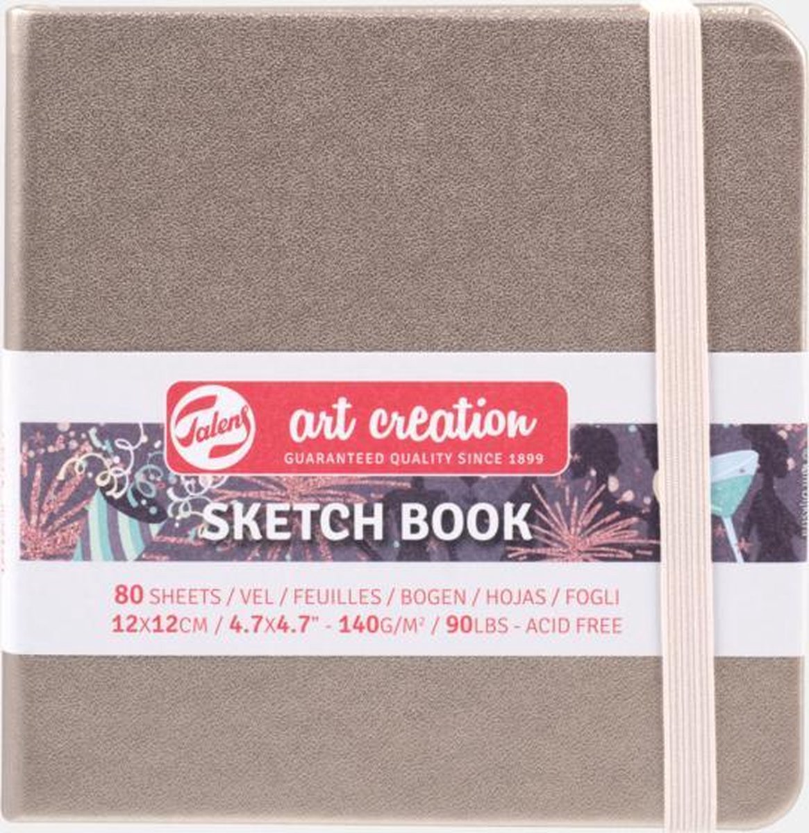 Talens Art Creation Schetsboek Roze champagne - 80 vellen - 12x12cm