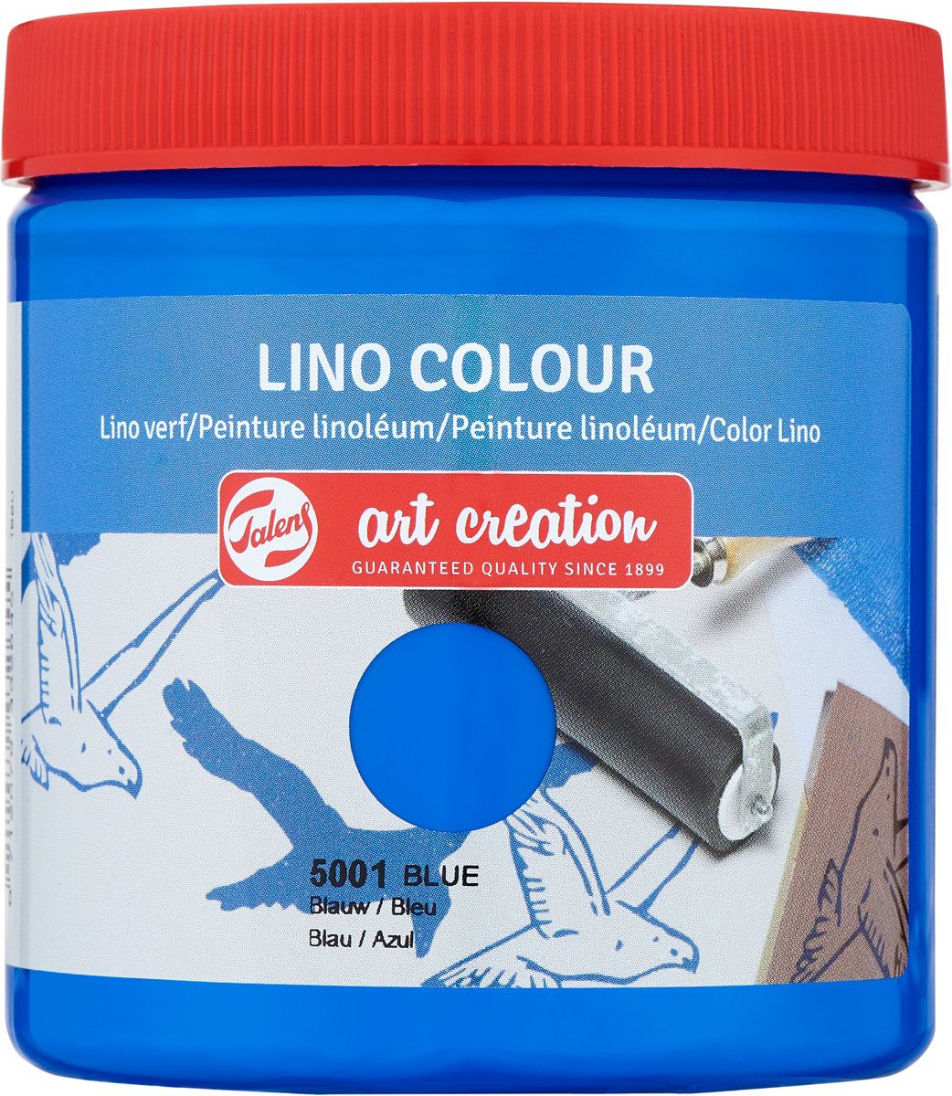 Talens Art Creation linoverf 250ml - Blauw - linoleum - Blockprint