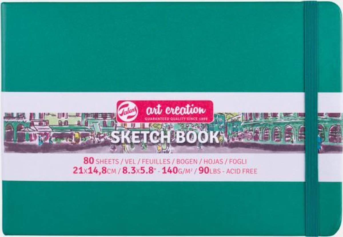 Talens Art Creation schetsblok 21x14,8cm - 80 vellen - groen