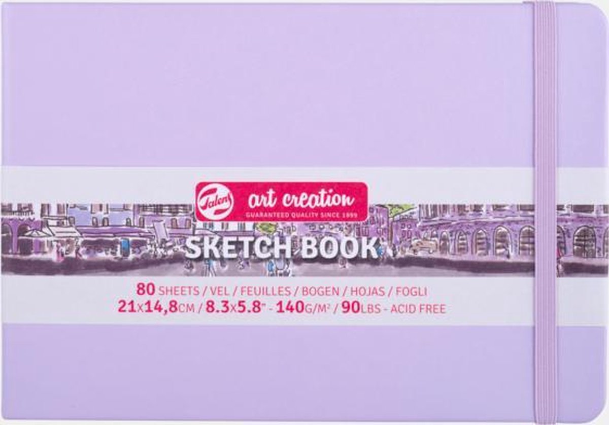 Talens Art Creation schetsblok 21x14,8cm - 80 vellen - roze