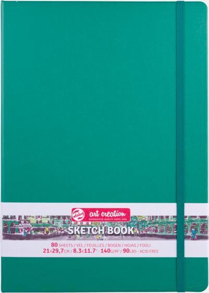 Talens Art Creation schetsblok 21x29,7cm - 80 vellen - groen