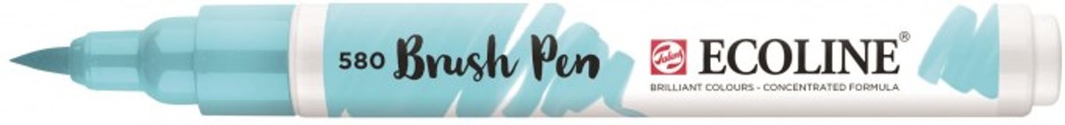 3x Ecoline Brush Pen 580 Pastelblauw