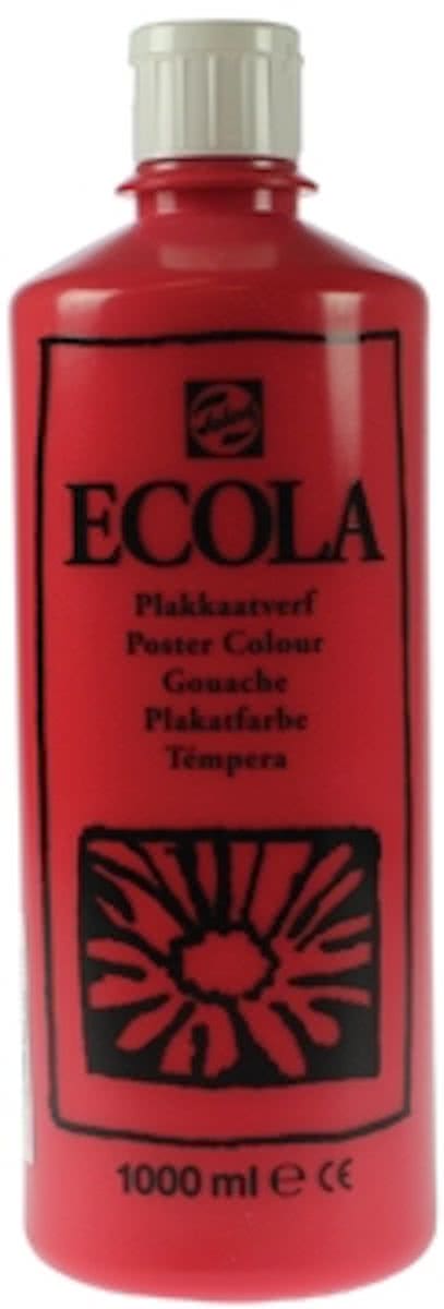 Plakkaatverf Ecola 1l, scharlakenrood
