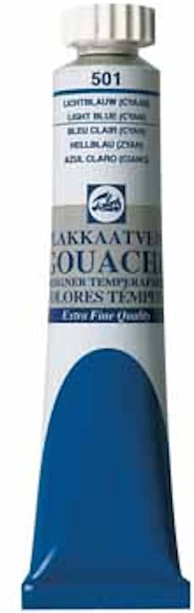 Talens plakkaatverf Extra Fijn lichtblauw (cyaan)