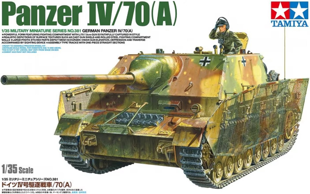1:35 Tamiya 35381 Jagdpanzer IV/70(A) - Sd.Kfz.162/1 Plastic kit