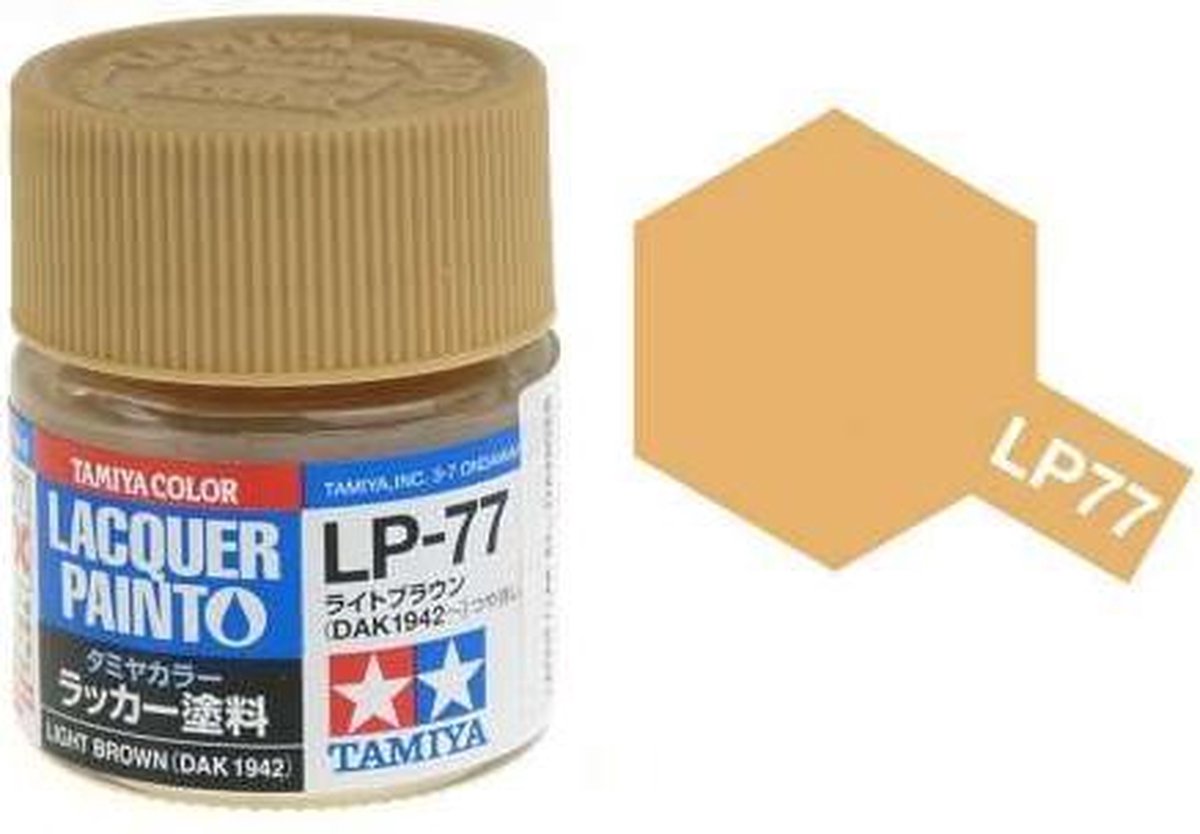Tamiya LP-77 Light Brown - Matt - Lacquer Paint - 10ml Verf potje