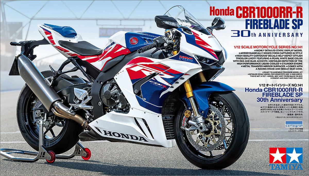 Tamiya Modelbouwpakket Auto - 14141 Honda CBR1000RR-R Fireblade SP 30th Anniversary Plastic - 1:12 -
