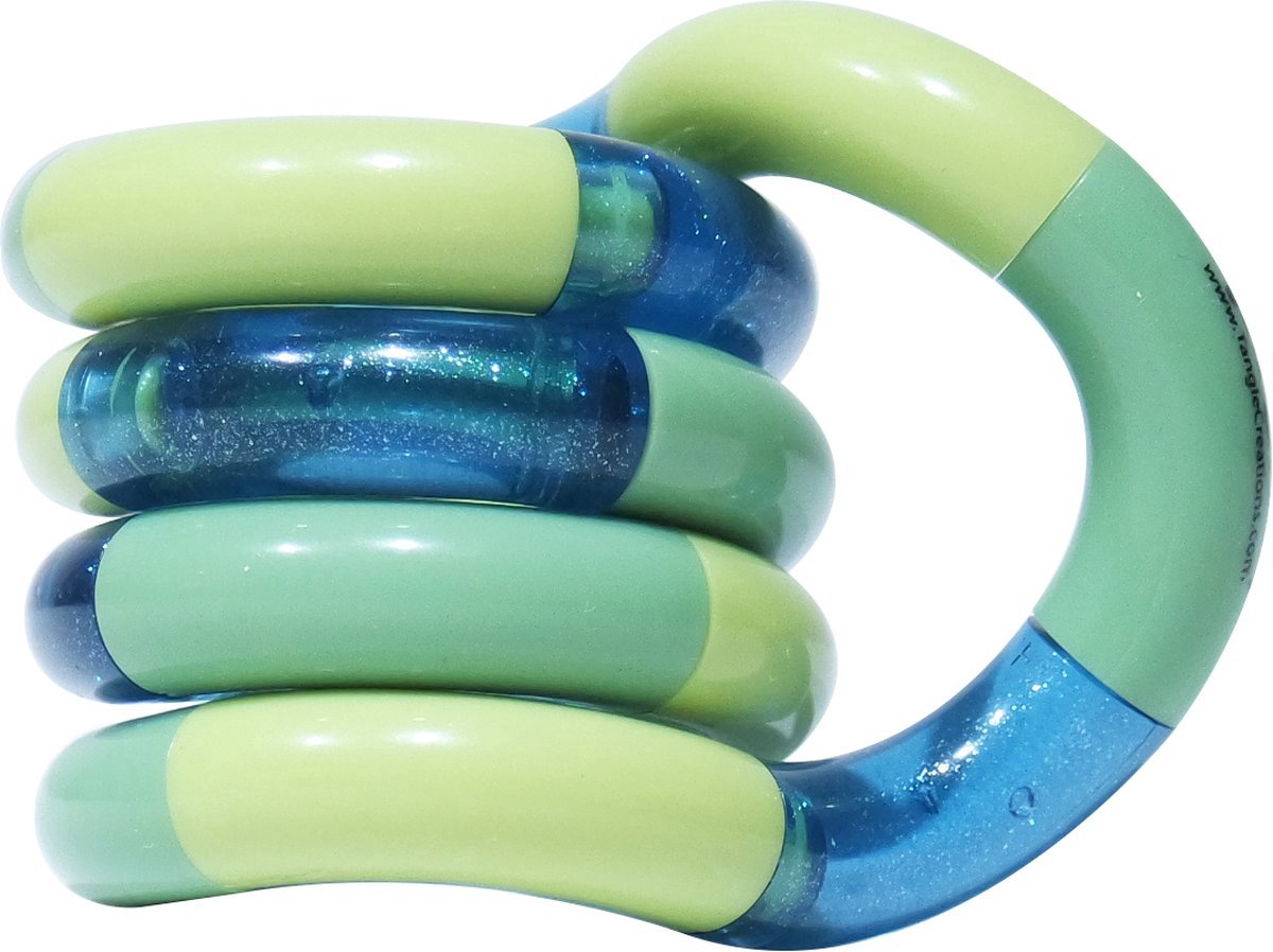Tangle Junior Classic - groen blauw - The Original Fidget Toy