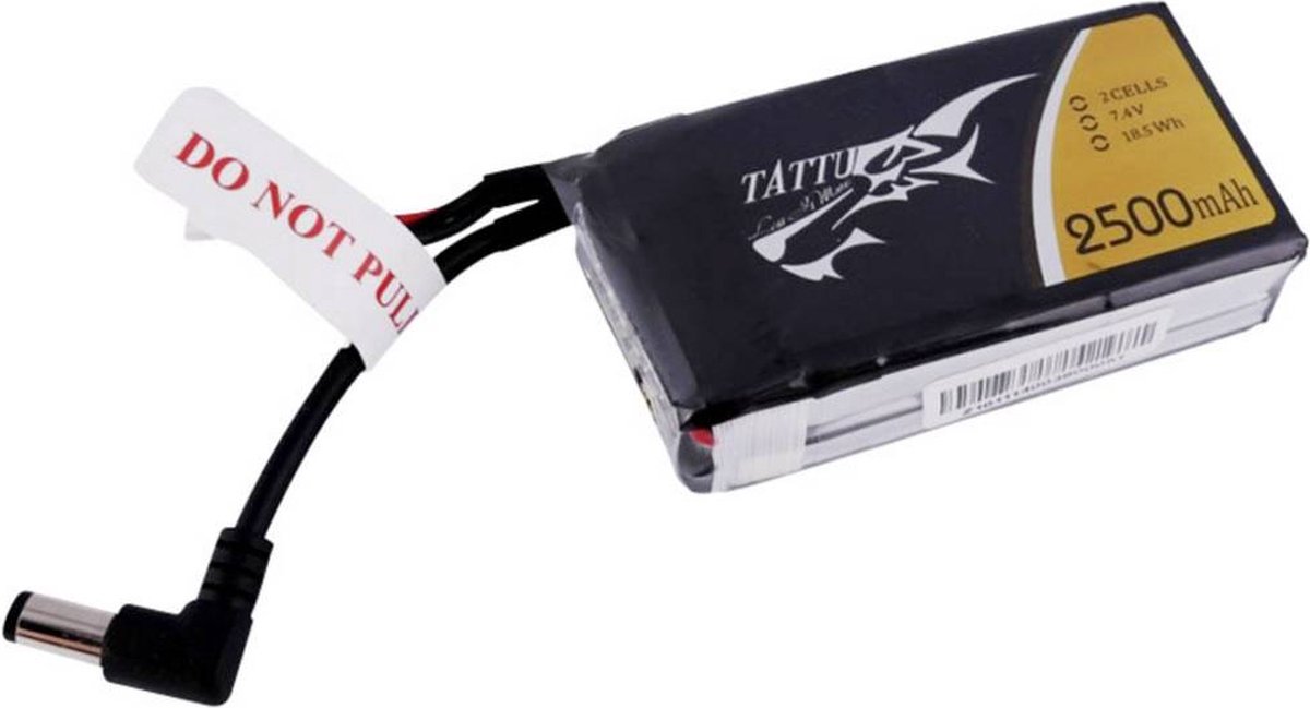 Tattu LiPo accupack 7.4 V 2500 mAh Aantal cellen: 2 Softcase 3,5 mm