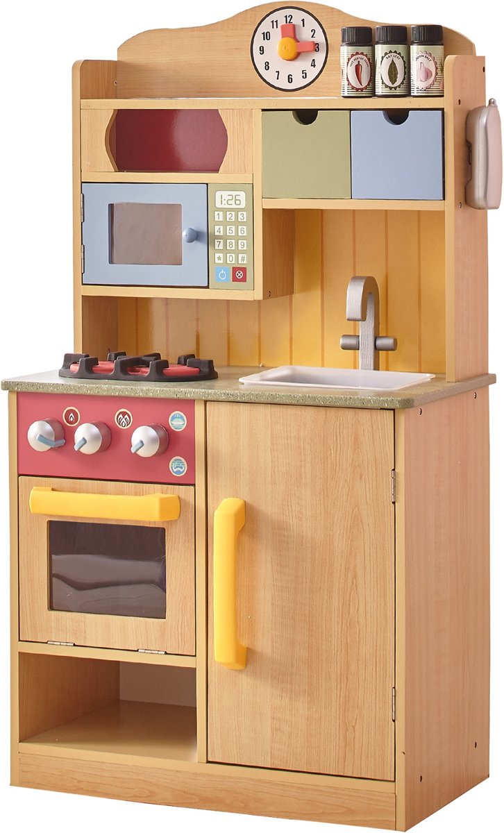 Houten speelgoedkeuken voor jongens en meisjes Burlywood   TD-11708A