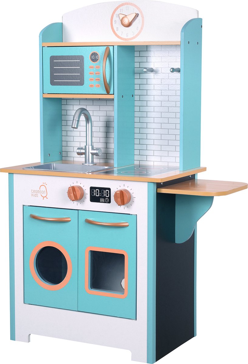   Little Chef Kleine Retro Houten   Speelgoed Fantasiespel Set met Interactieve