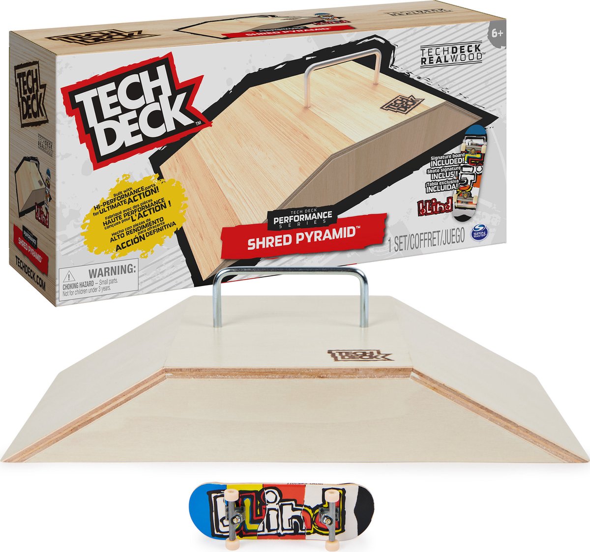 Tech Deck Performance Series - Shred Pyramid - Houten Set - Met Fingerboard