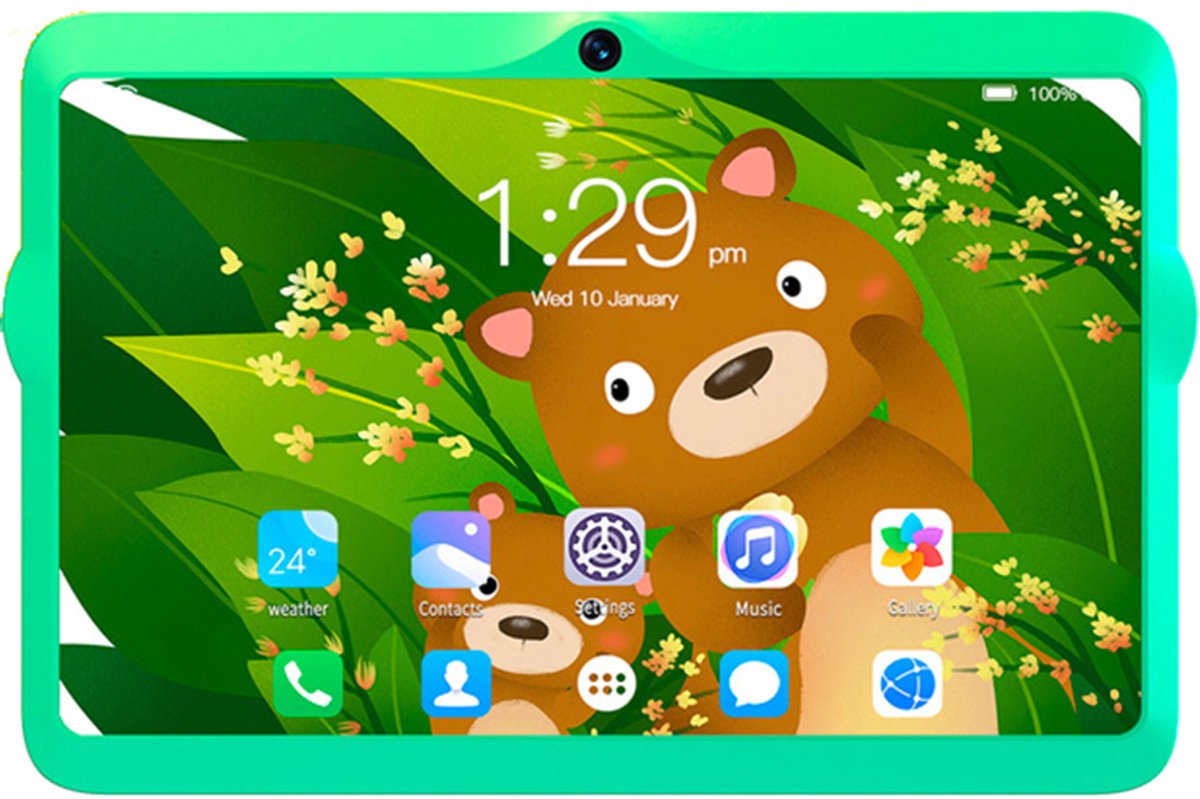 TechKidz, Android 5.1 Touch Tablet voor kinderen 7 Inches Model Aap, Groen