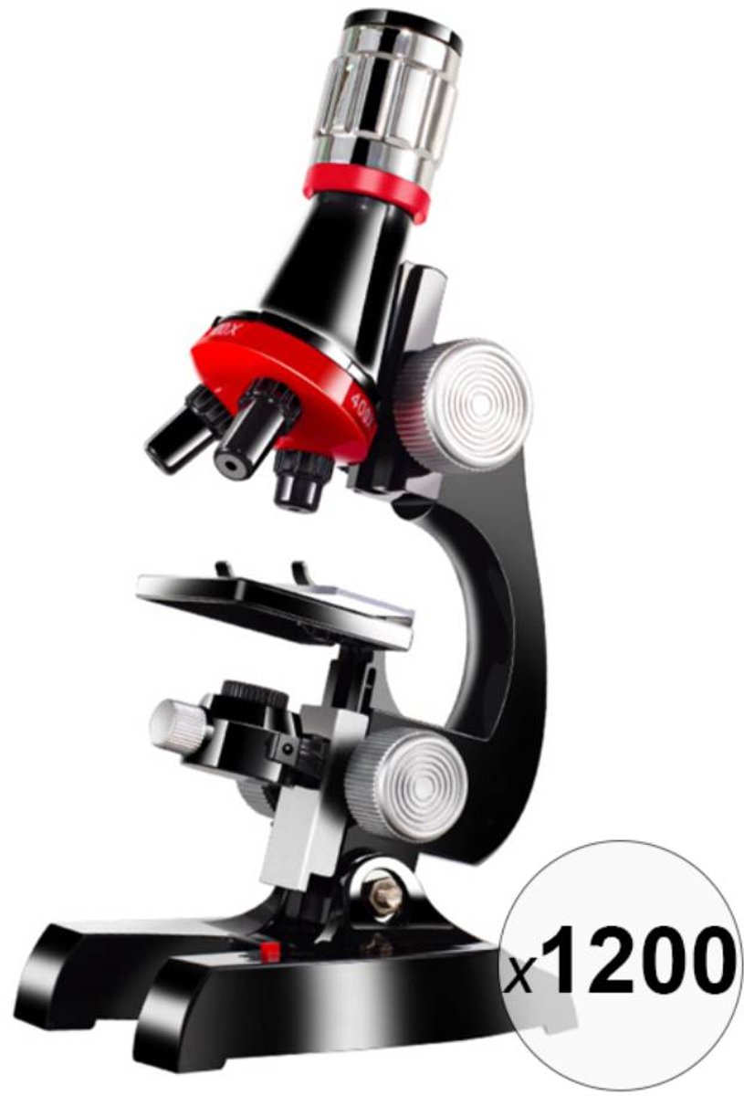 TechKidz, Microscoop 1200x met LED, Zwart