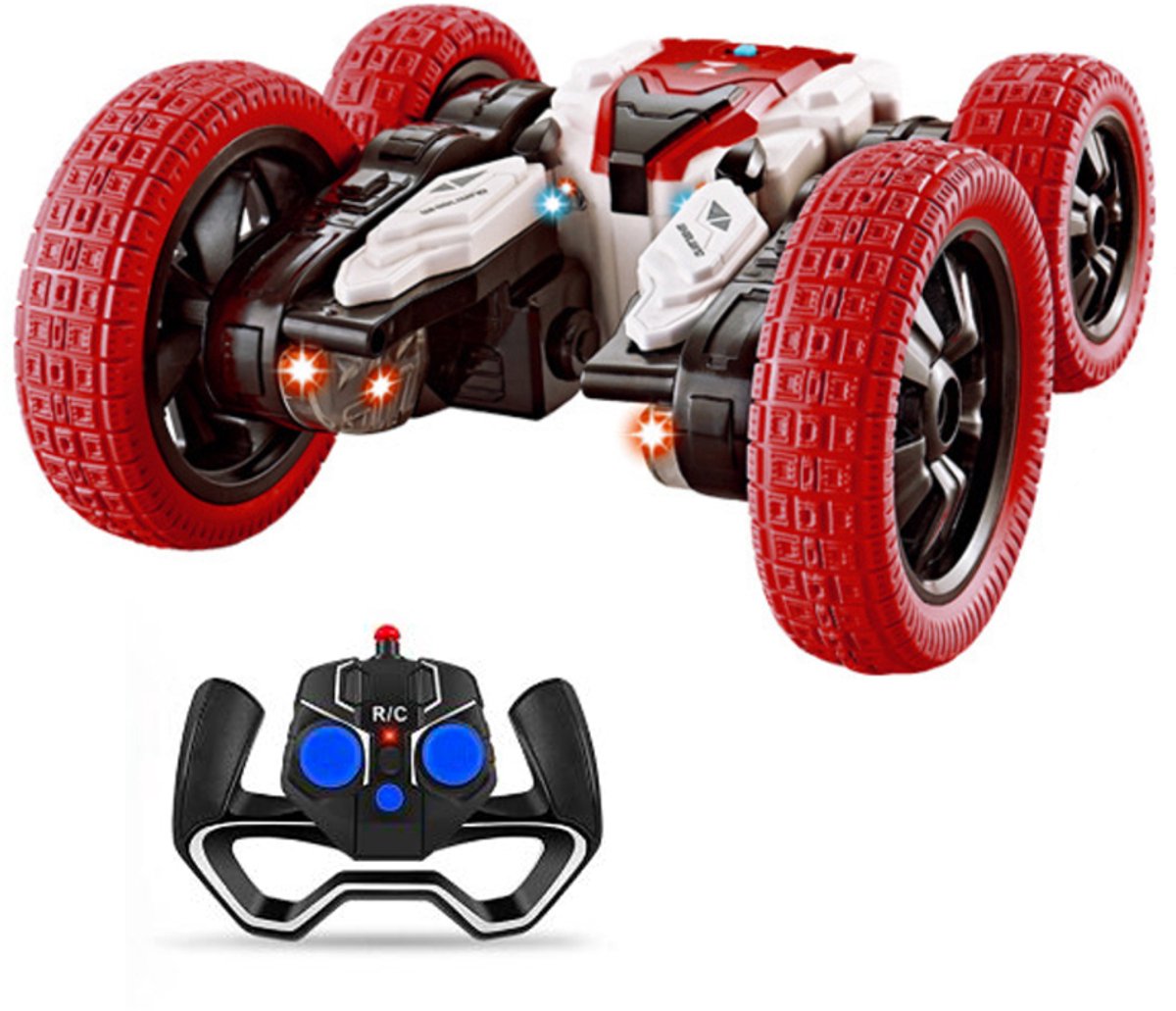 TechKidz, Op afstand bestuurbaar 4x4 2.4Ghz 360° voertuig, Rood / Zwart
