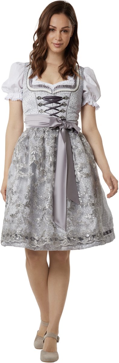 dressforfun - Vrouwenkostuum midi-dirndl Lea - 34 - Verkleedkleding Oktoberfest - Duitse Jurk - Feestkleding - Klederdracht - Feest - Partykleding