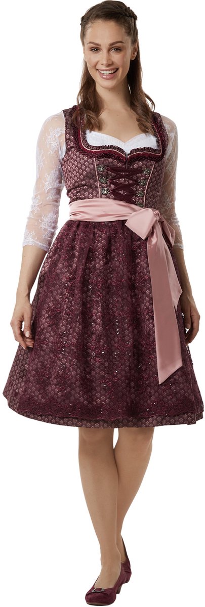dressforfun - Vrouwenkostuum midi-dirndl Liah - 42 - Verkleedkleding Oktoberfest - Duitse Jurk - Feestkleding - Klederdracht - Feest - Partykleding