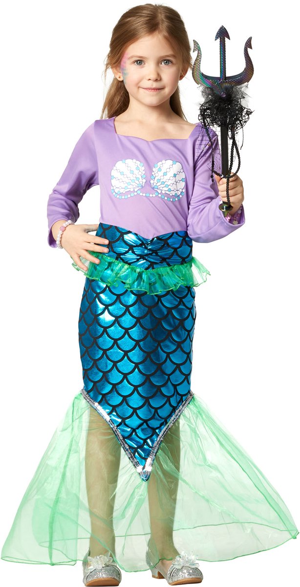 dressforfun - zeemeermin - 116 (5-6y) - Verkleedkleding carnaval - Halloween - Verkleden - Feestkleding - Carnavalskleding - Feest - Partykleding