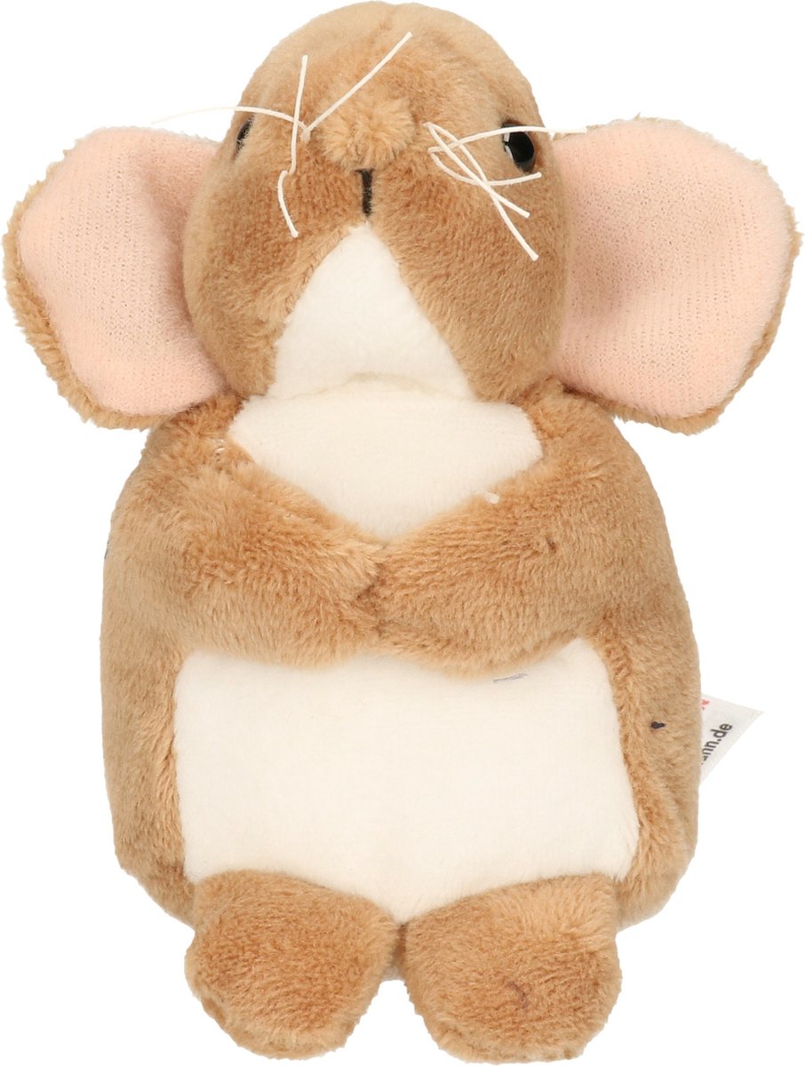 Hermann Teddy Knuffeldier Muis - pluche stof - premium kwaliteit knuffels - bruin - 11 cm - muizen