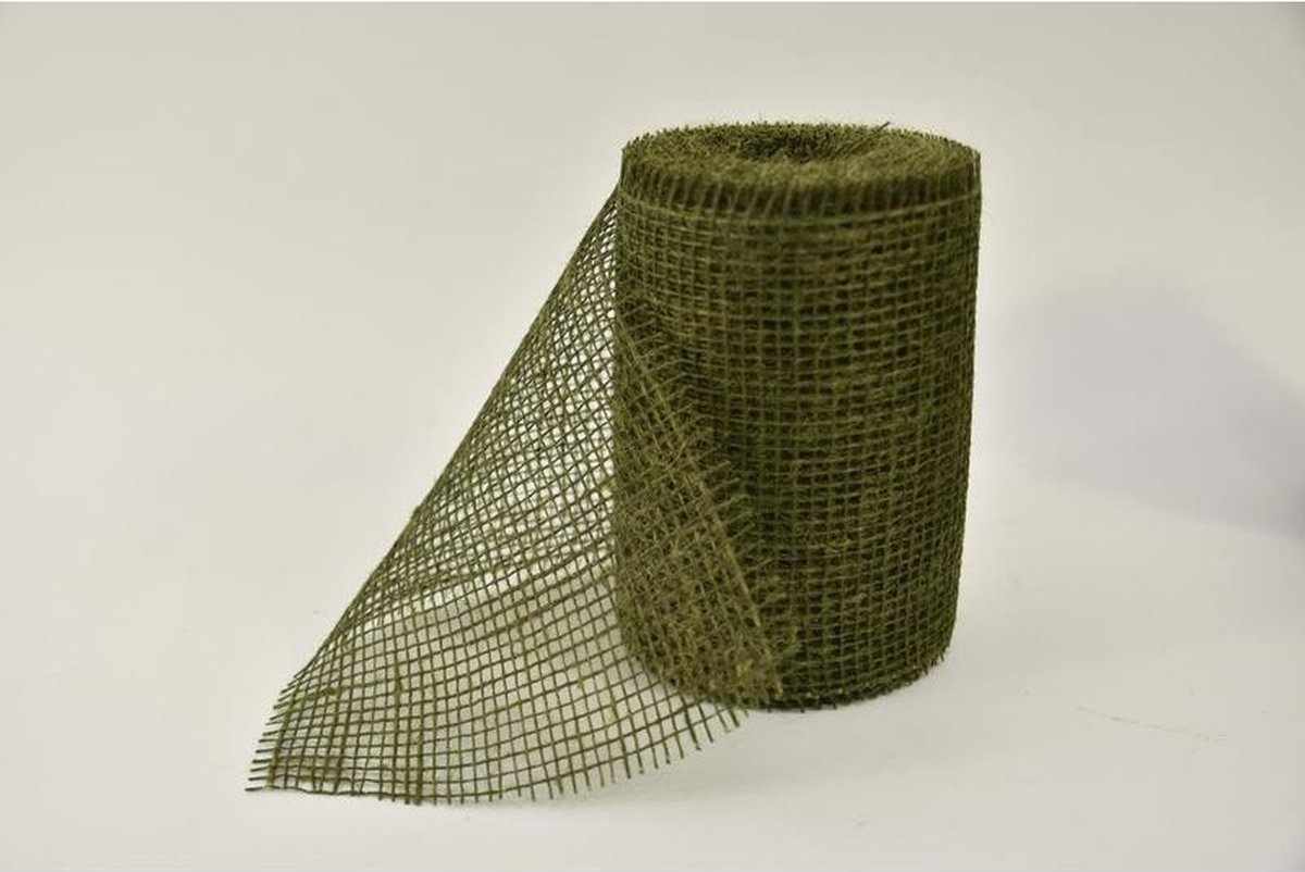 Woonaccessoires - Rol Jute 15cm 10mtr Olive