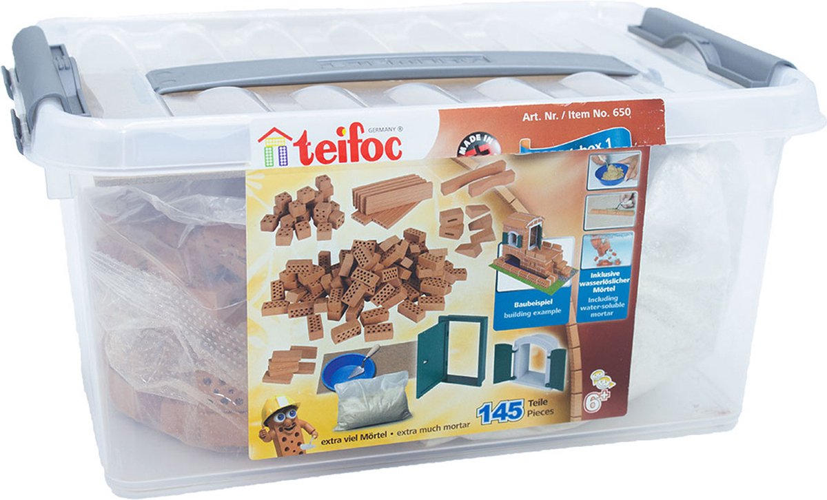 Teifoc Bouwdoos - Creatieve Box I - Hobbypakket - Cement is Wateroplosbaar