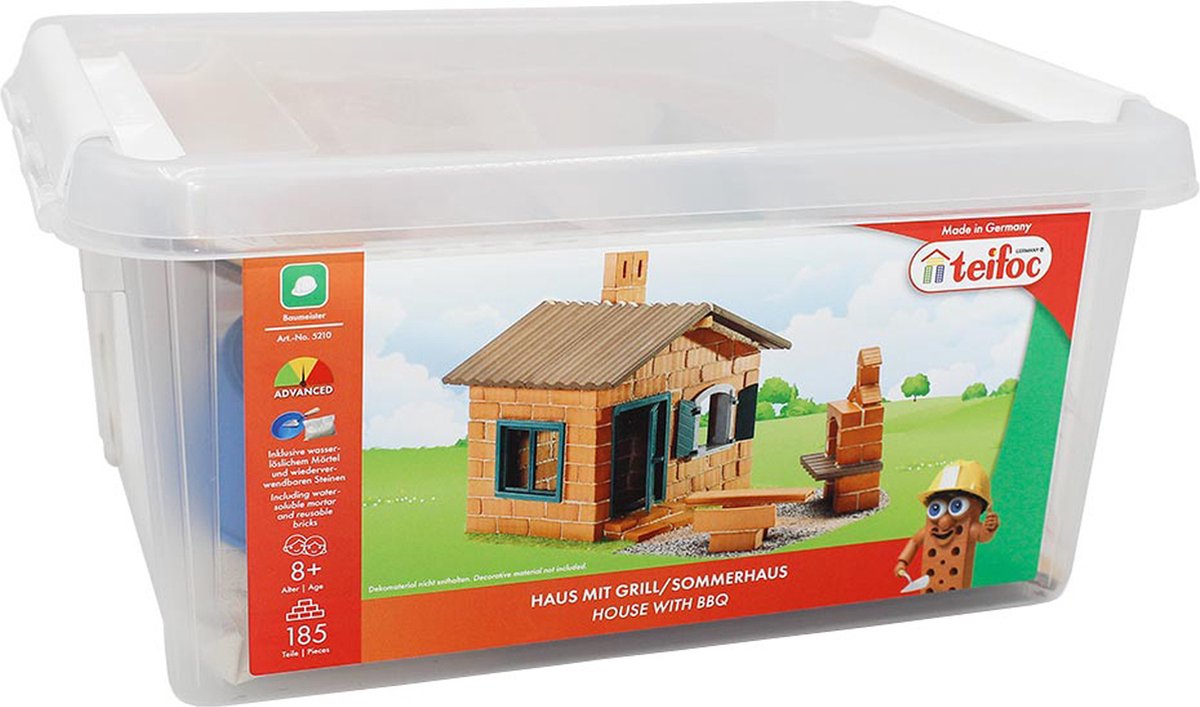 Teifoc Metsel je Eigen Huis met Gril - Hobbypakket - Cement is Wateroplosbaar