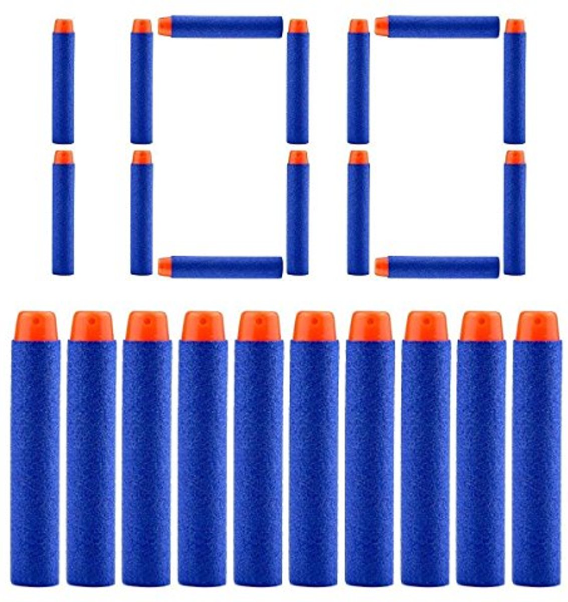 100 universele Pijltjes geschikt voor de NERF N-Strike Elite Toy guns - kleur: blauw