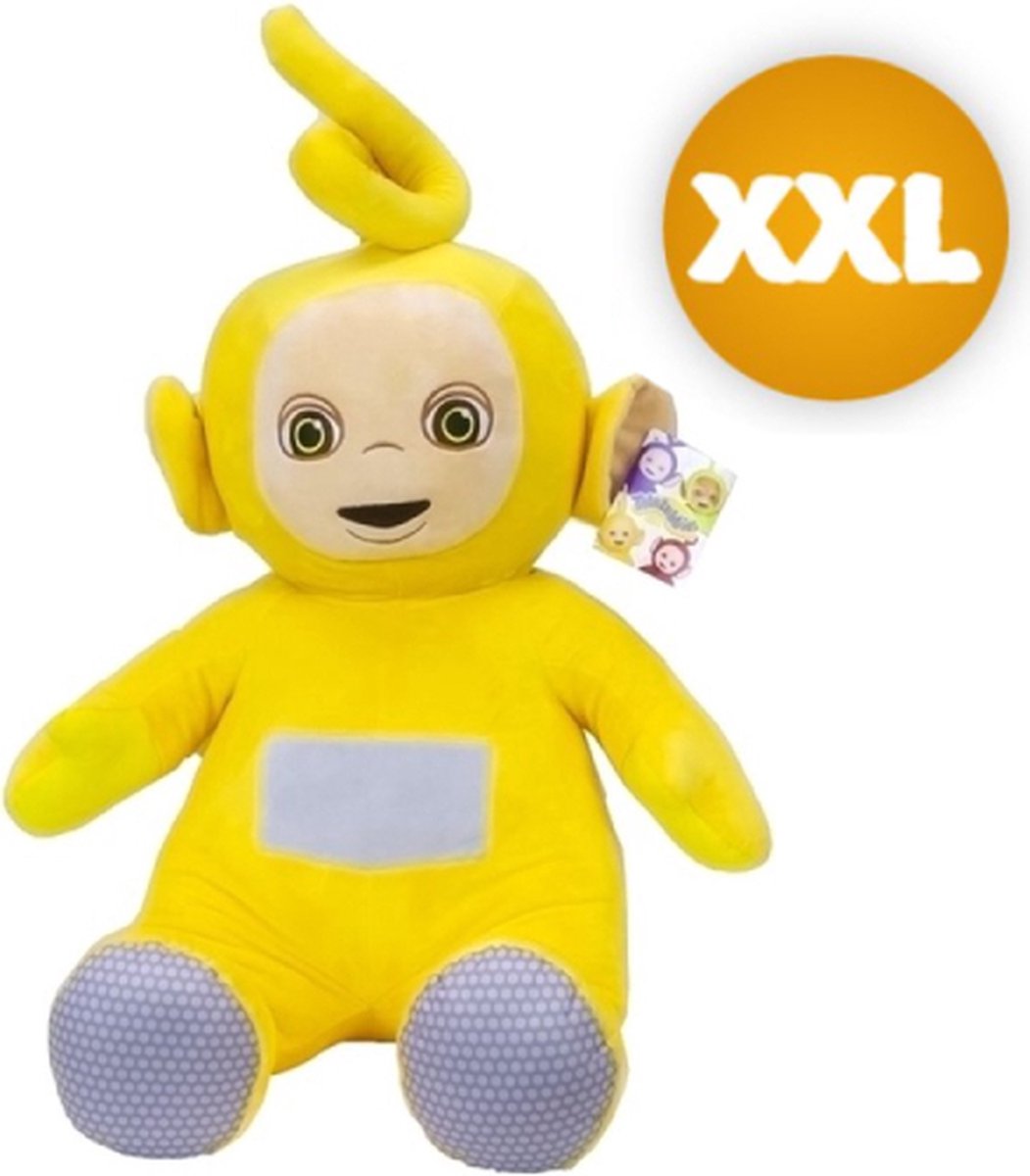 Laa Laa Teletubbies Pluche Knuffel XXL 100 cm - Extra Grote Teletubbie Knuffels - Laa Laa, Po, Tinky Winky, Dipsy XL - Groot Knuffeldier Knuffelpop