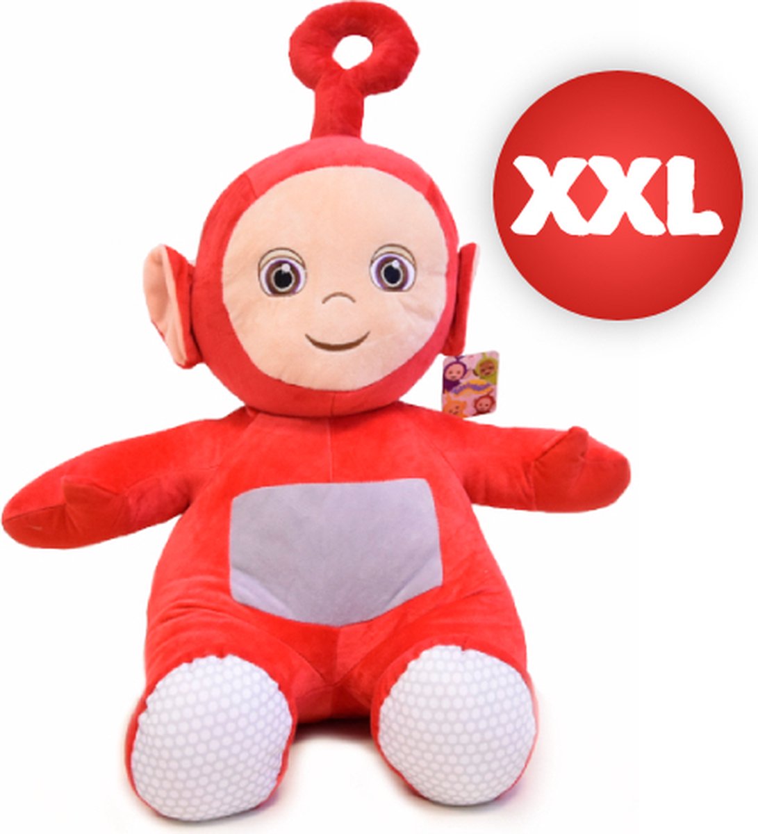 Po Teletubbies Pluche Knuffel XXL 100 cm - Extra Grote Teletubbie Knuffels - Laa Laa, Po, Tinky Winky, Dipsy XL - Groot Knuffeldier Knuffelpop