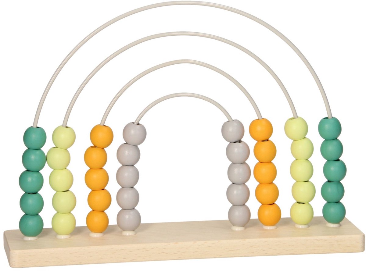 Telraam houten speelgoed pastel kleuren educatief leren tellen.