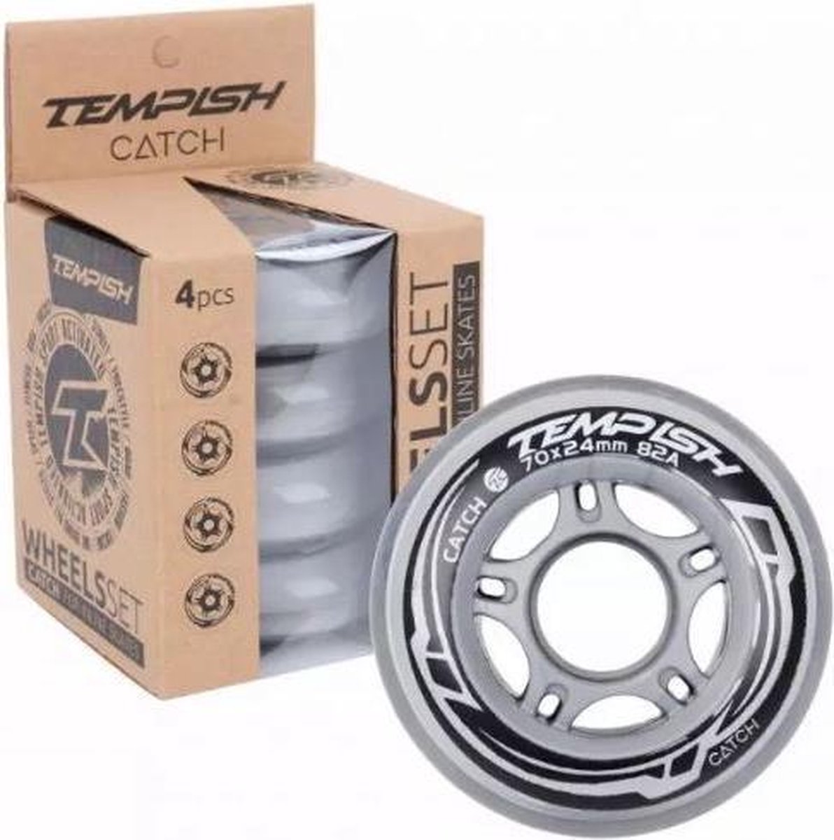   Skatewielen Catch 70 Mm / 82a Grijs 4 Stuks