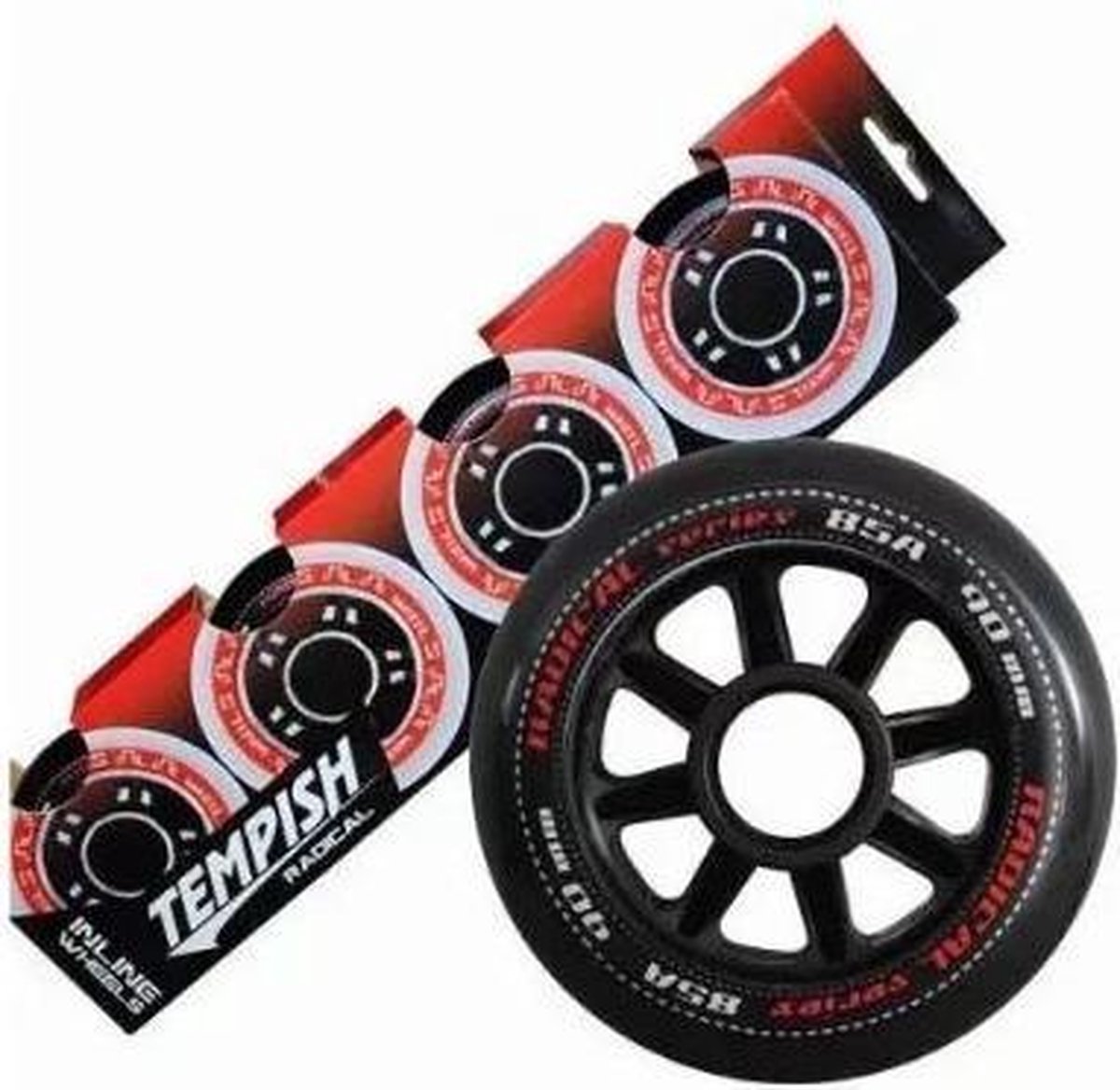   Skatewielen Radical 90 Mm / 85a Zwart 4 Stuks