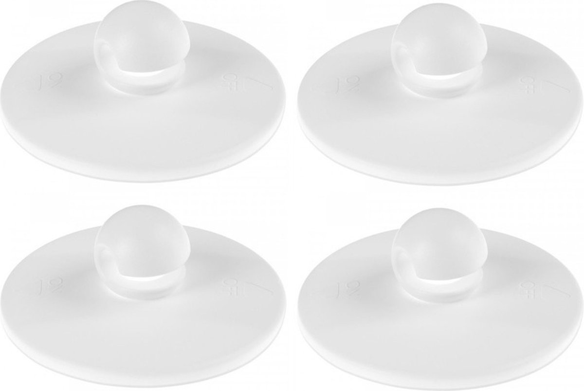 4x Tesa zelfklevende plafondhaak wit - Ophang haakjes zelfklevend versieringen en decoratie 4 stuks