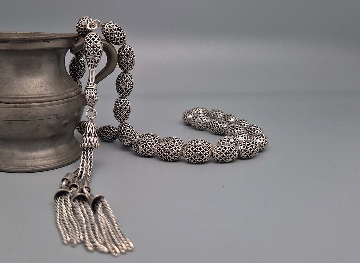 925 sterling zilver Tesbih 33 kralen 