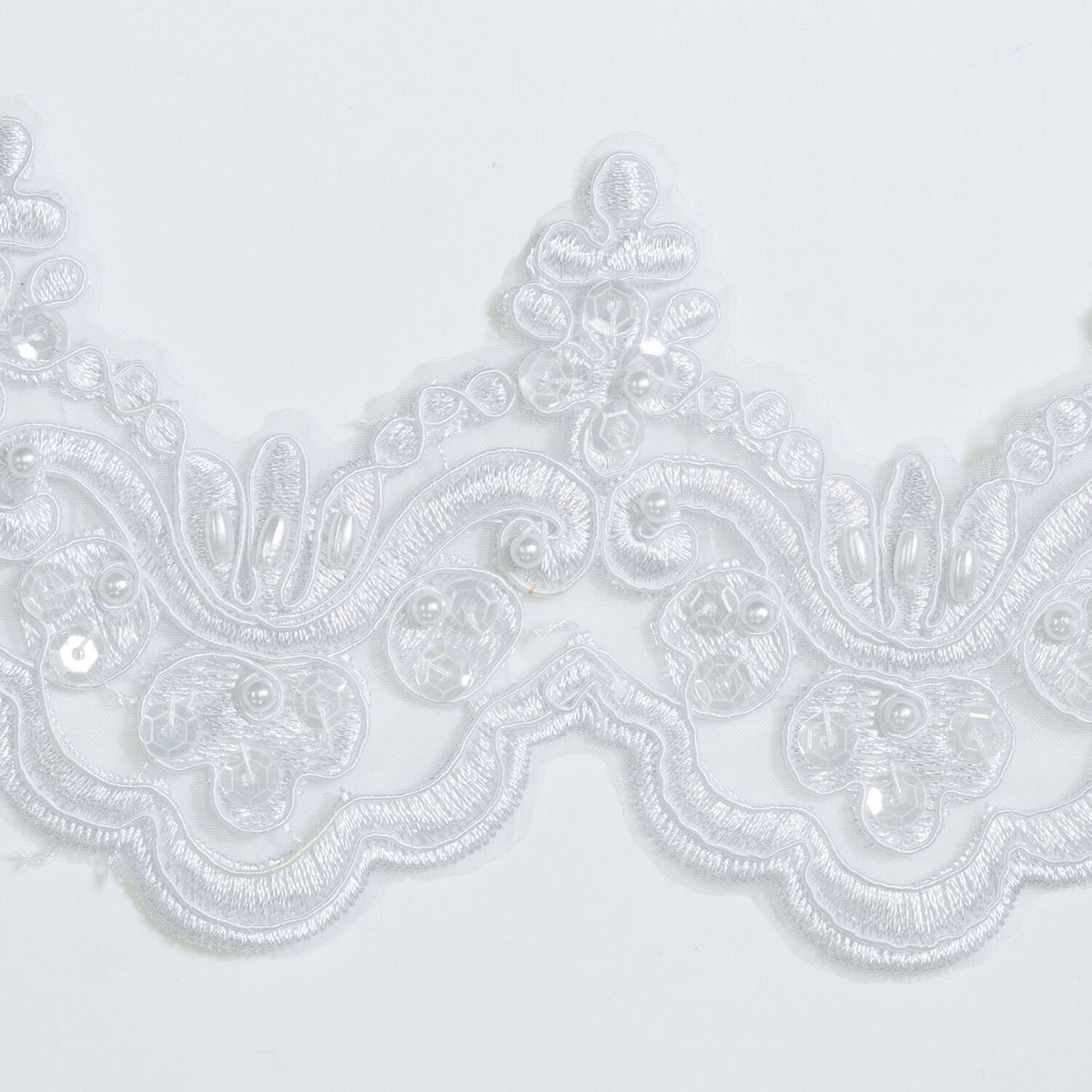 Borduursel/Parels VI 90mm - Kantband - Textielstad