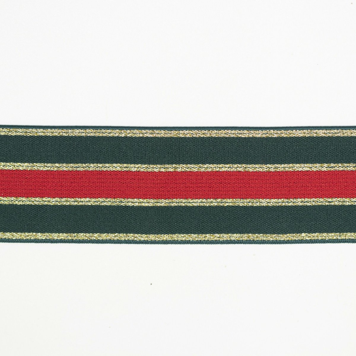 Elastiek 40mm PES groen ~rood - Elastiek - Textielstad