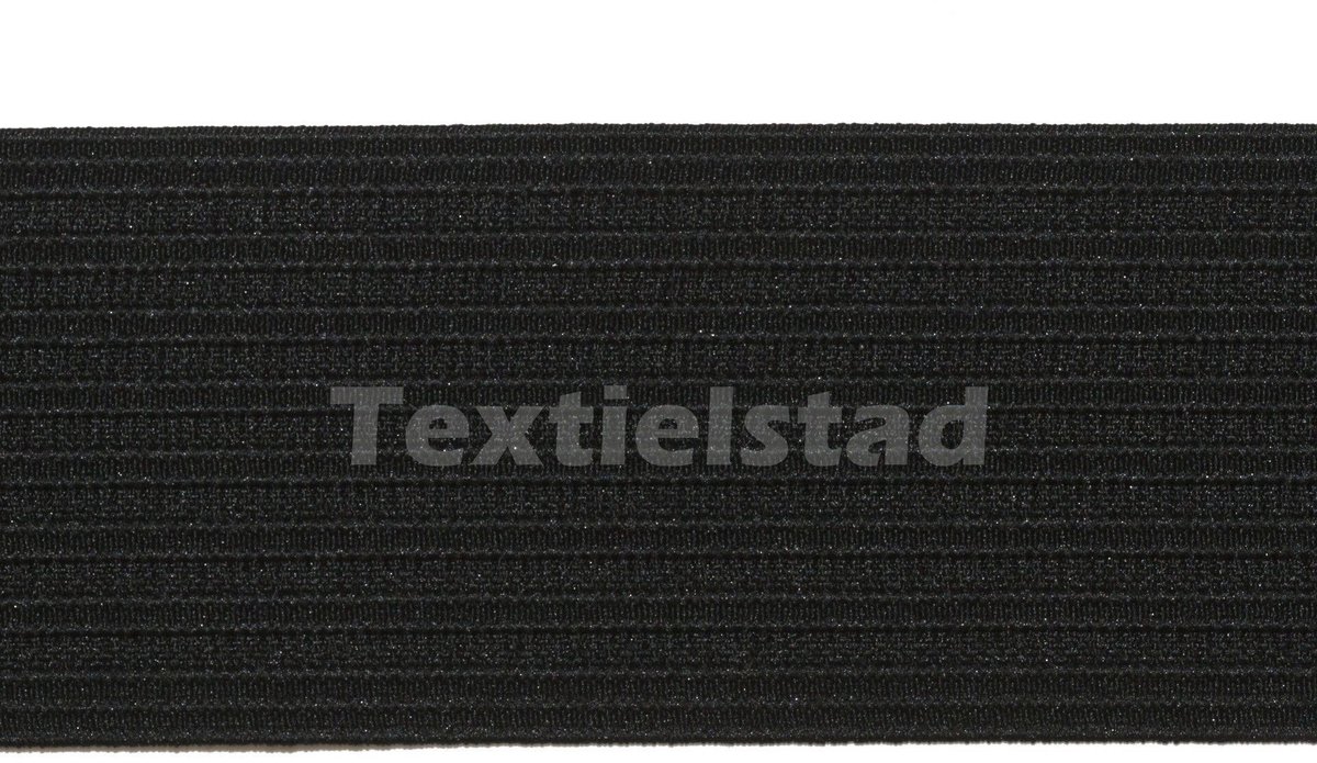Elastiek-60mm zwart - Elastiek - Textielstad
