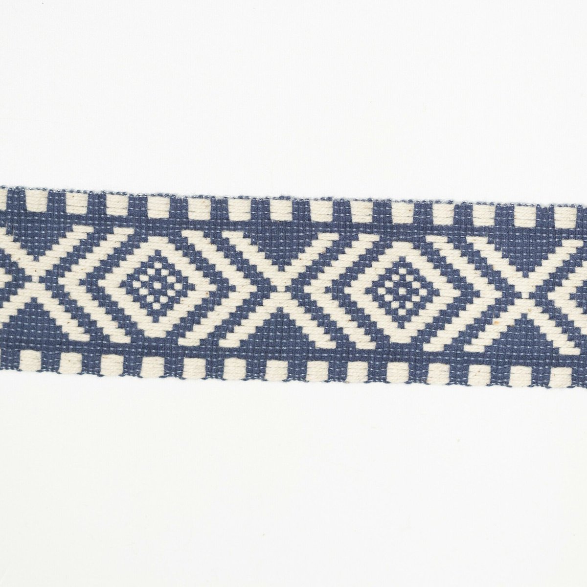 Jacquard band 38mm CO/PES Kl. 165 blauw - 3,8cm breed - Textielstad