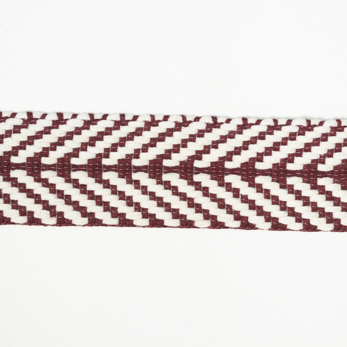 Jacquard band 40mm CO/PES Kl. 158 bordeaux - Textielstad