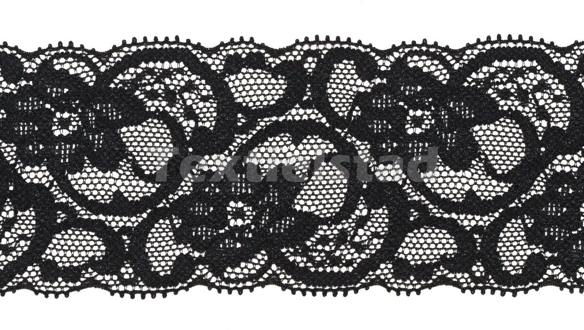 Lingerieband elastiek PE 55mm zwart - Kantband - 5,5cm breed - Textielstad