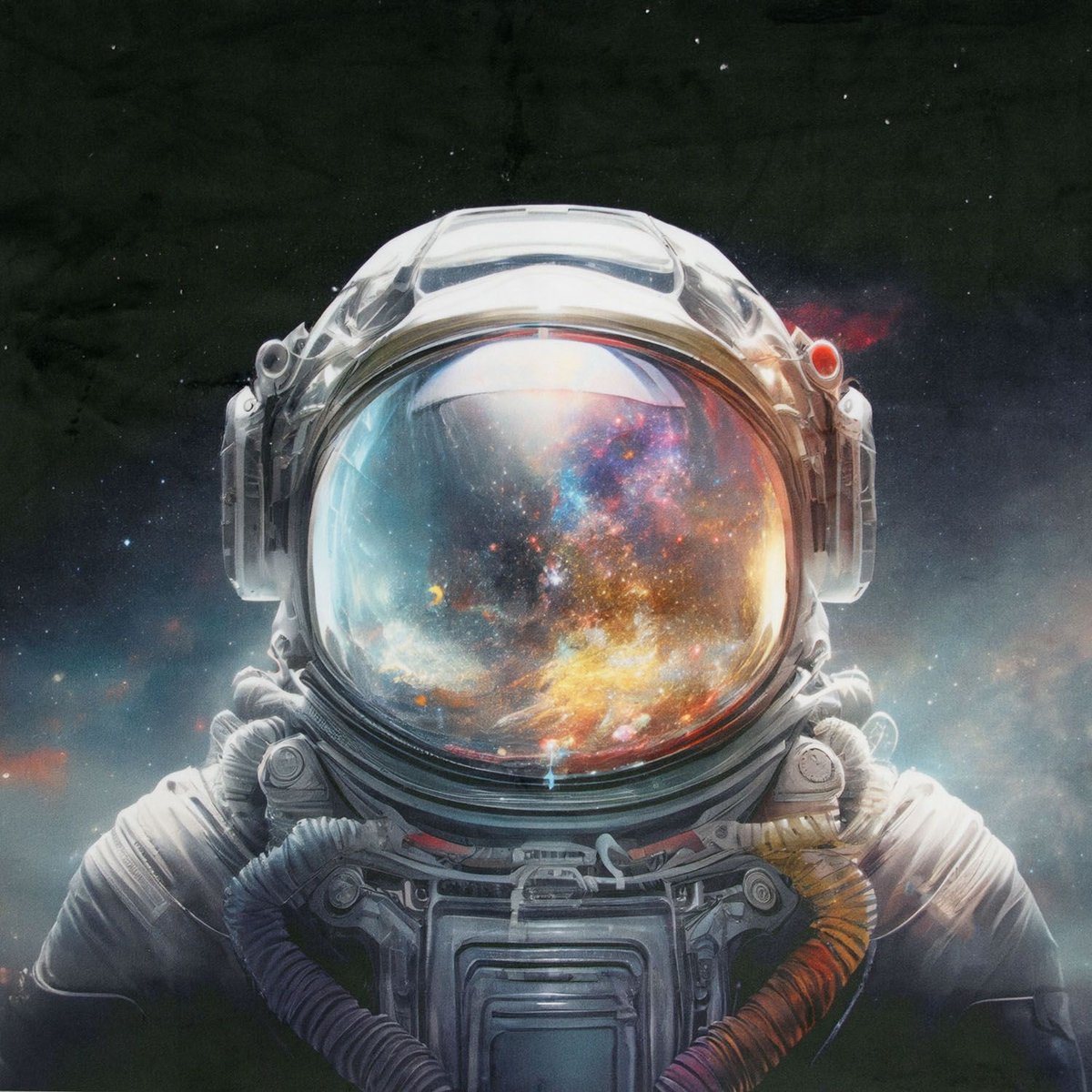 Textielstad Stoffen - Velours Paneel Astronaut 2 48x48cm - Velours stof - Astronaut 2