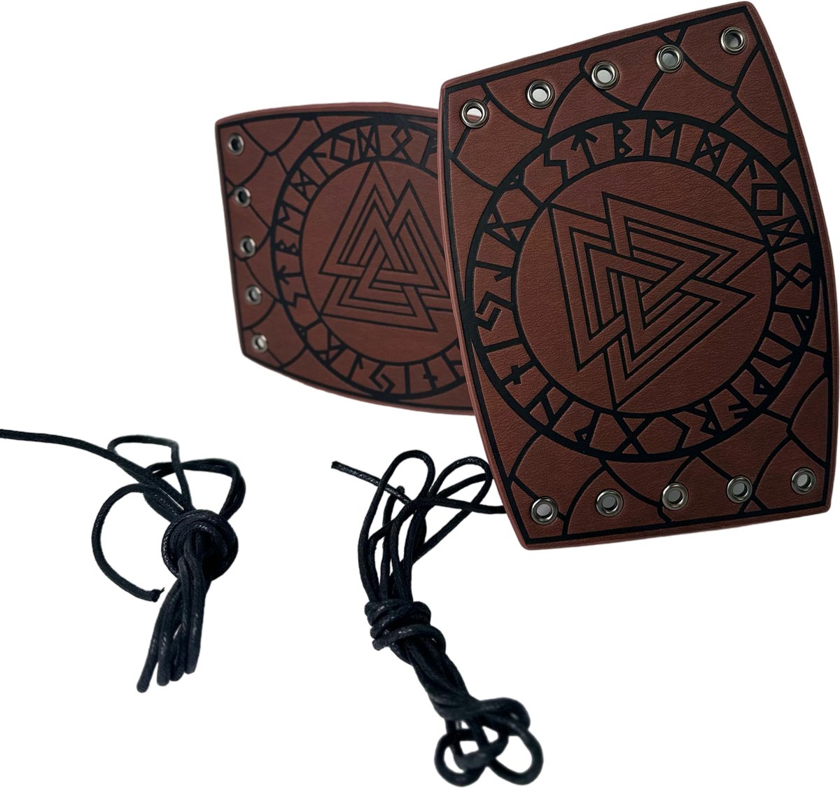 Thajaling Viking Odin Rune lederen beugels, middeleeuwse PU lederen armbeugels, LARP handschoen, lederen manchetbeugel, lederen polsbandjes, Nordic Retro polsband voor mannen en jongens